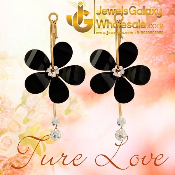 Floral American Diamond Enthralling Earrings 1504